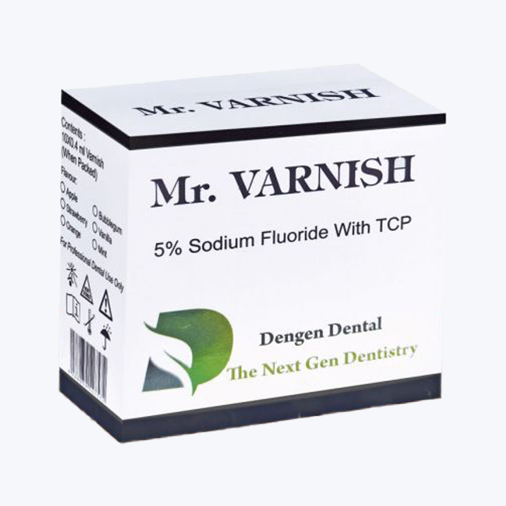 Dengen Mr. Varnish  5% Sodium Fluoride With TCP - Pack of 10 Sachet